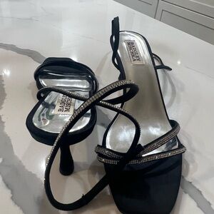 SOLD***Badgley Mischka Black Rhinestone Heels – Size 8 (No Box)